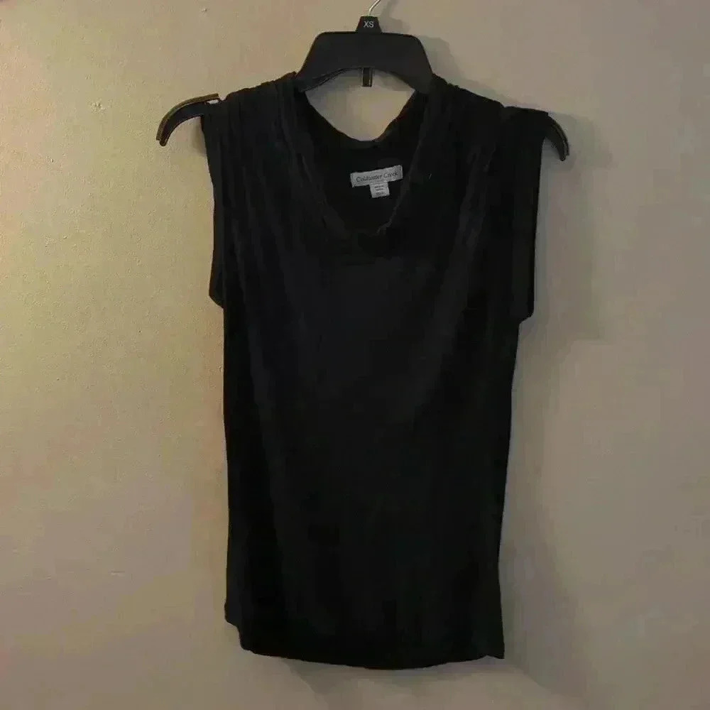 Coldwater Creek, XS black blouse - Picture 2 of 4